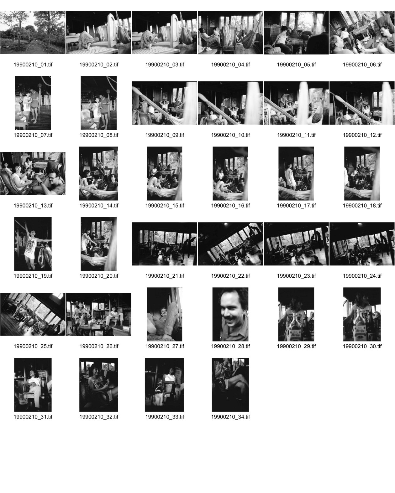 Image of sheet 19900210: Olivier Berthoud Begona Antonio Belli Olivia Party.