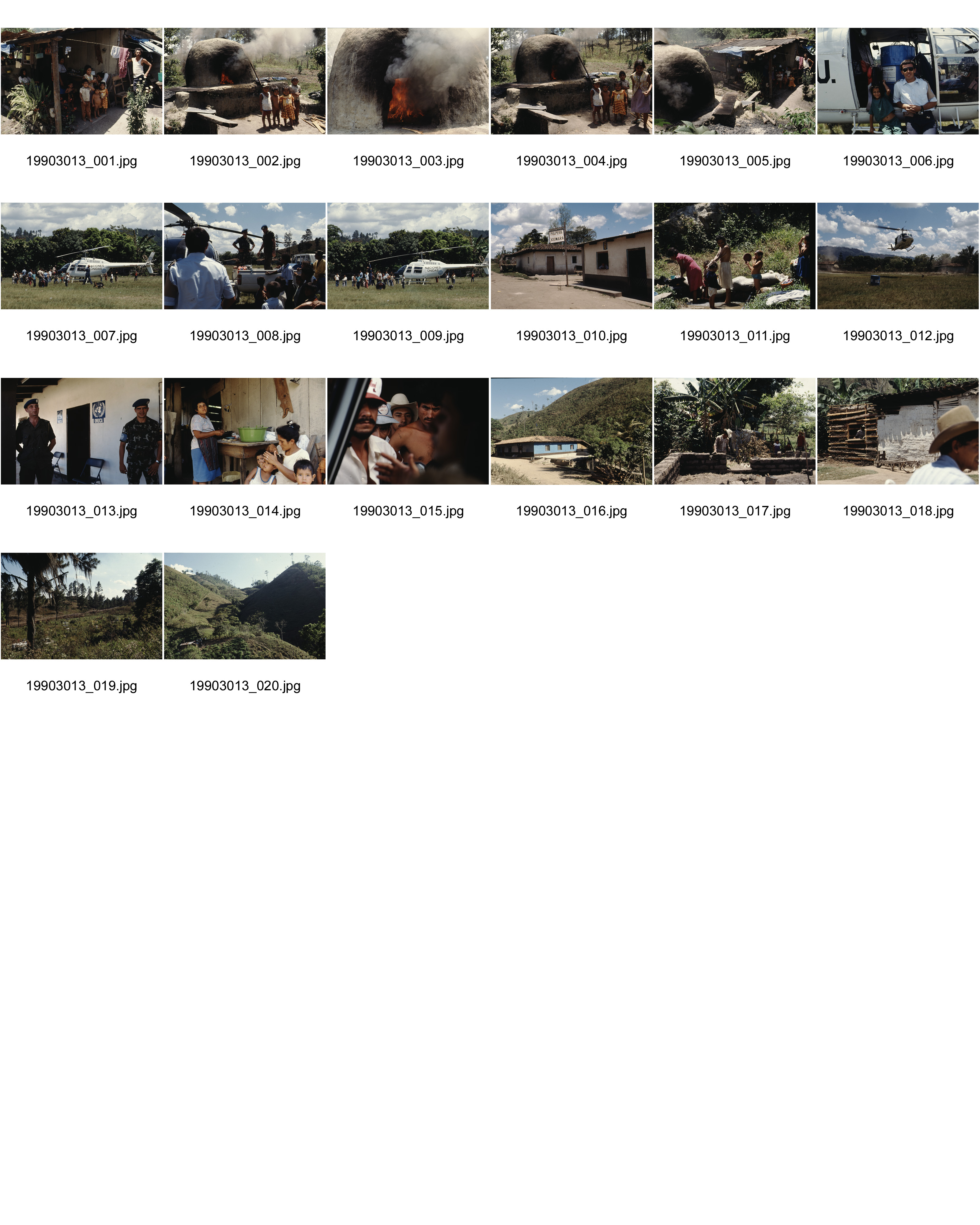 Image of sheet 19903013: Im Dorf Las Trojes nahe der Nicaraguanischen Grenze leben viele geflüchtete Nicaraguaner:Innen, Honduras 1990.