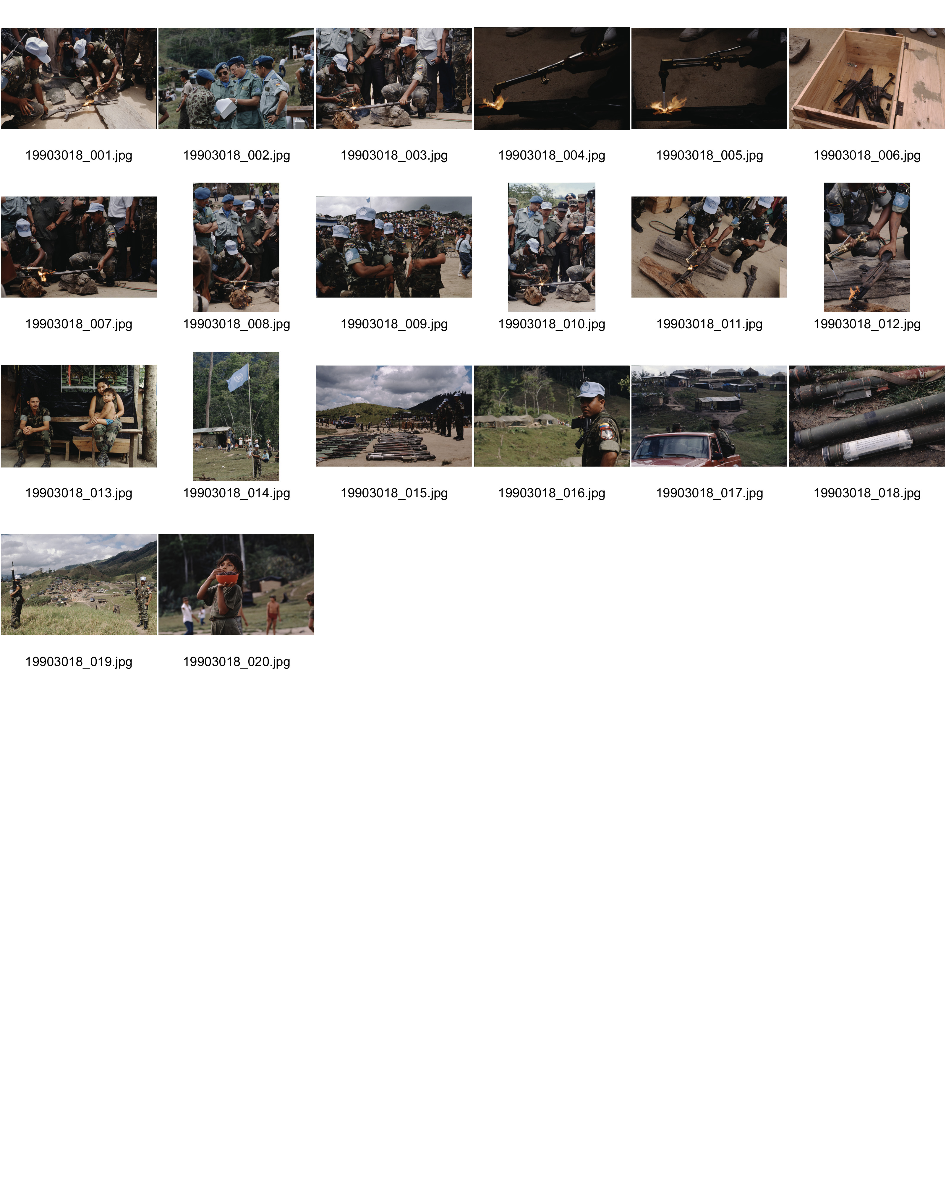 Image of sheet 19903018: Im Lager »Yamales« der Nicaraguanischen Contra-Rebellen sammeln die ONUCA-Truppen (United Nations Observer Group in Central America) Waffen um sie zu zerstören, Yamales Honduras 1990. Demobilizes Nicaraguan Resistance Forces Contra Waffen
Nr 2 General Quesada