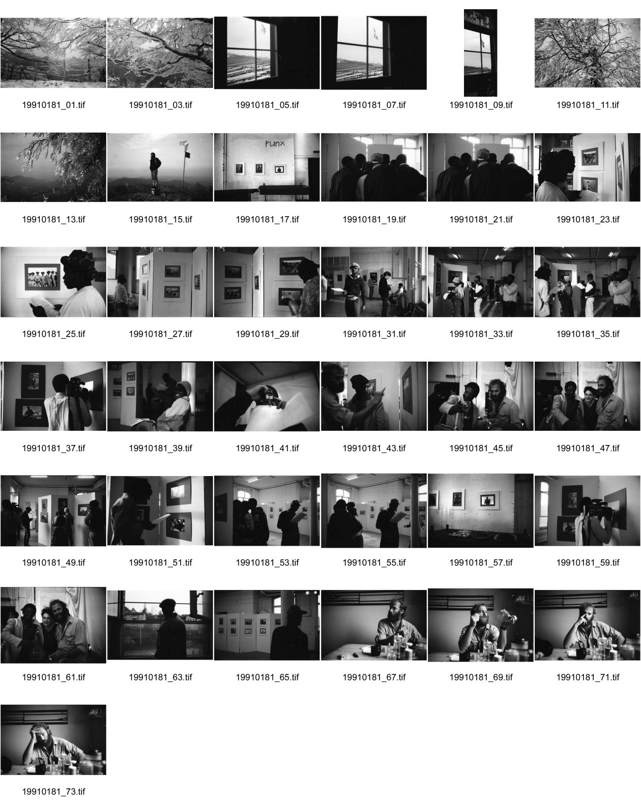 Image of sheet 19910181: der südafrikanische Fotograf Photograf John Liebenberg Südafrika in der Ausstellung in der roten Fabrik rote Fabrik
Christine Munz 
Fotoausstellung Photographie