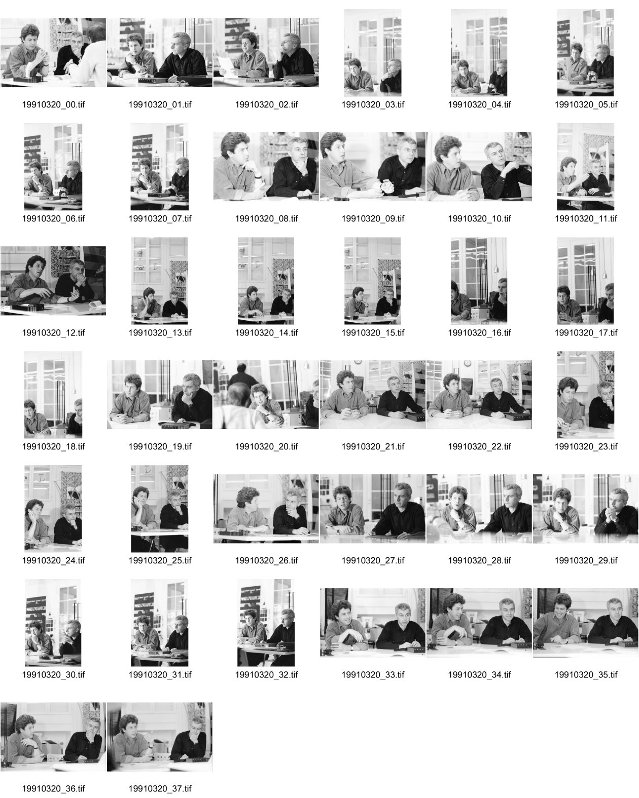 Image of sheet 19910320: Portrait Les Ateliers du Nord Antoine Cahen und Claude Frossard (re) Radiomischpult.