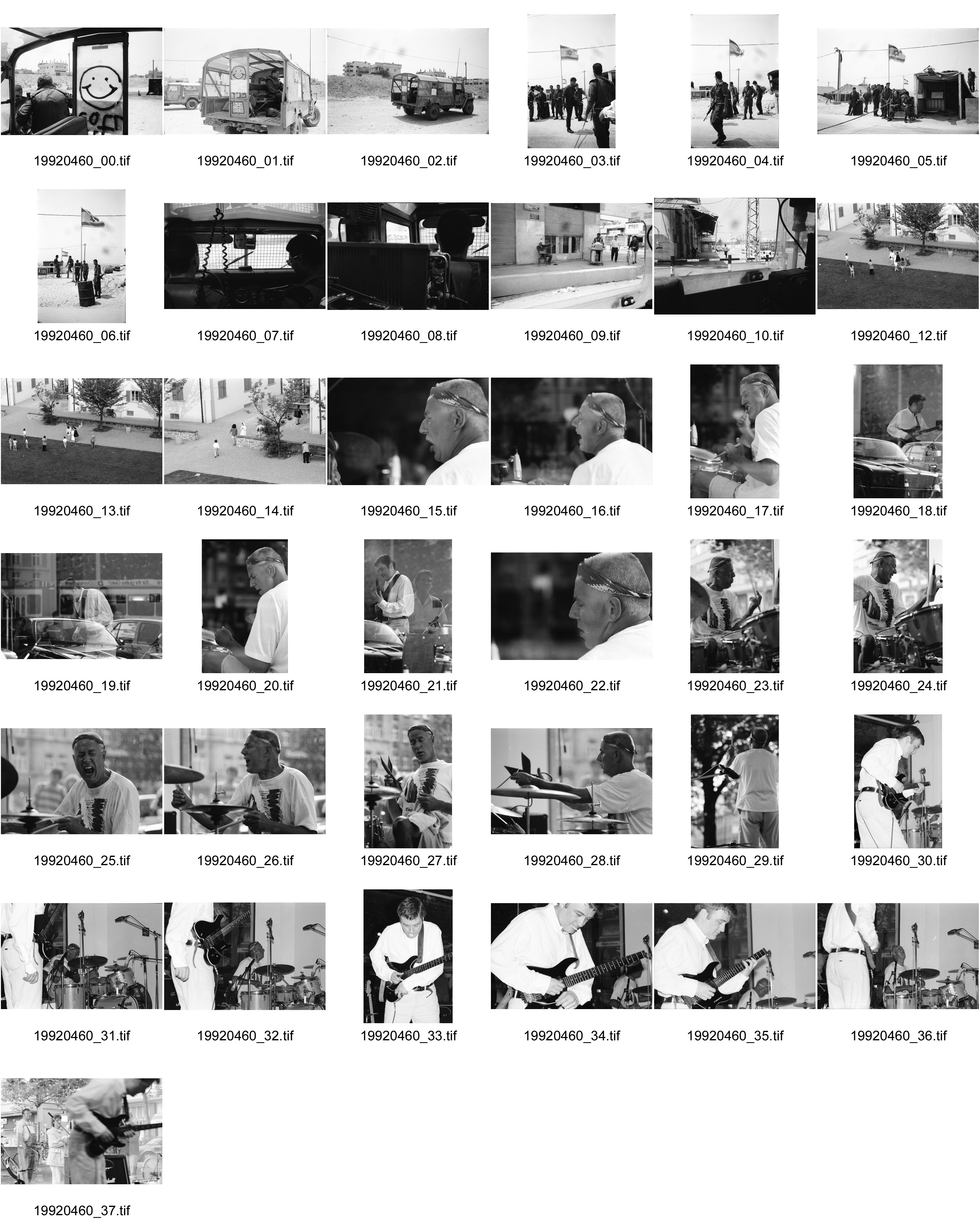 Image of sheet 19920460: frtsg. Israel. Soldaten Patrouille im Gaza streifen. Kontrollposten am Mittelmeer. mit israel. Flagge. soldier army Israeli truck military mediterranian sea flag control
Al shate camp refugee Palestine

Al-Shati camp (Arabic: مخيّم الشاطئ‎), also known as Beach camp, is a Palestinian refugee camp located in the northern Gaza Strip along the Mediterranean Sea coastline in the Gaza Governorate, and more specifically Gaza City. The camp's total land area consists of 727 dunums. According to the Palestinian Central Bureau of Statistics (PCBS), al-Shati had a population of 87,158 inhabitants in mid-year 2006, while the United Nations Relief and Works Agency (UNRWA) reports a population of 78,800 registered refugees. The camp is the third largest refugee camp in the Palestinian Territories

-Neg. durch Dreck auf Objektiv verschmutzt.
Konzert von Steffi Wittwer in der Galerie am Walcheturm während
Ausstellung von Fischli/Weiss mit Schlagzeuger Bennings aus Holland. concert jazz rock Music galery art 1992 Zürich Schweiz Switzerland