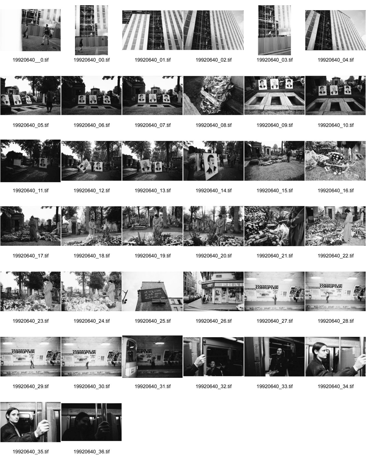 Image of sheet 19920640: frtsg. 920630 Centre Pompidou Rambuteau. Beerdigung im Père Lachaise von drei iranischen Kurden in Berlin am 18.09. im Restaurant Mykonos erschossen. Generalsekretär der Demokratischen Partei Kurdistans im Iran. Sadegh Sharafkandi, Charafkandi. (mi).(li): Fettah Abduli, und (re): Humayum Ardalan.

Ein Kurde, Ebrahim Yosefi, Bachtura Vägen 29 A, 14943 Nynäshamn Schweden. steht am Grab vor den Kränzen. Kunst am Bau in Belleville. il n'y a pas d'art sans liberté. Eine Frau im Rollstuhl wird von einer Apothekerin draussen bedient. In der Metro Christina de la Muela. Anne Renée und Christoph in der Metro. Mykonos Attentat an einer Gedenktafel in Berlin steht: An diesem Orte, im ehemaligen Restaurant Mykonos, wurden am 17. September 1992 die führenden Vertreter der Demokratischen Partei Kurdistans (Iran) Dr. Sadegh Sharafkandi (1. Vorsitzender der DPK) Fattah Abdoli (Vertreter der DPK für die Sektion Europa) Homayoun Ardalan (Vertreter für die Sektion Deutschland) Zusammen mit dem in Berlin lebenden Politiker Nouri Dehkordi vom iranischen Geheimdienst ermordet. Sie starben im Kampf für Freiheit und Menschenrechte. Kurds 


Als Mykonos-Attentat wurde der Mordanschlag vom 17. September 1992 im griechischen Restaurant Mykonos bekannt. In diesem Lokal in Berlin-Wilmersdorf wurden dabei vier kurdische Exilpolitiker im Auftrag des iranischen Geheimdienstes VEVAK erschossen sowie ein weiterer Gast und der Wirt schwer verletzt.
Die drei in Berlin erschossenen iranischen Kurden, unter ihnen der Führer der Demokratischen Partei Kurdistans, from r.t.l. : Fettah Abduli, Sadegh Sharafkandi, Charafkandi und Humayum Ardalan werden im Pariser Friedhof Père Lachaise beerdigt. 09.92

The three Irani - Kurds shot in Berlin, are burried in the Central Cemetery of Paris, Père Lachaise. Dr. Sadegh Sharafkandi (middle) was the Leader of the Iran Kurdish Democratic Party. Paris 27.09.92 Kurds france Frankreich 1992