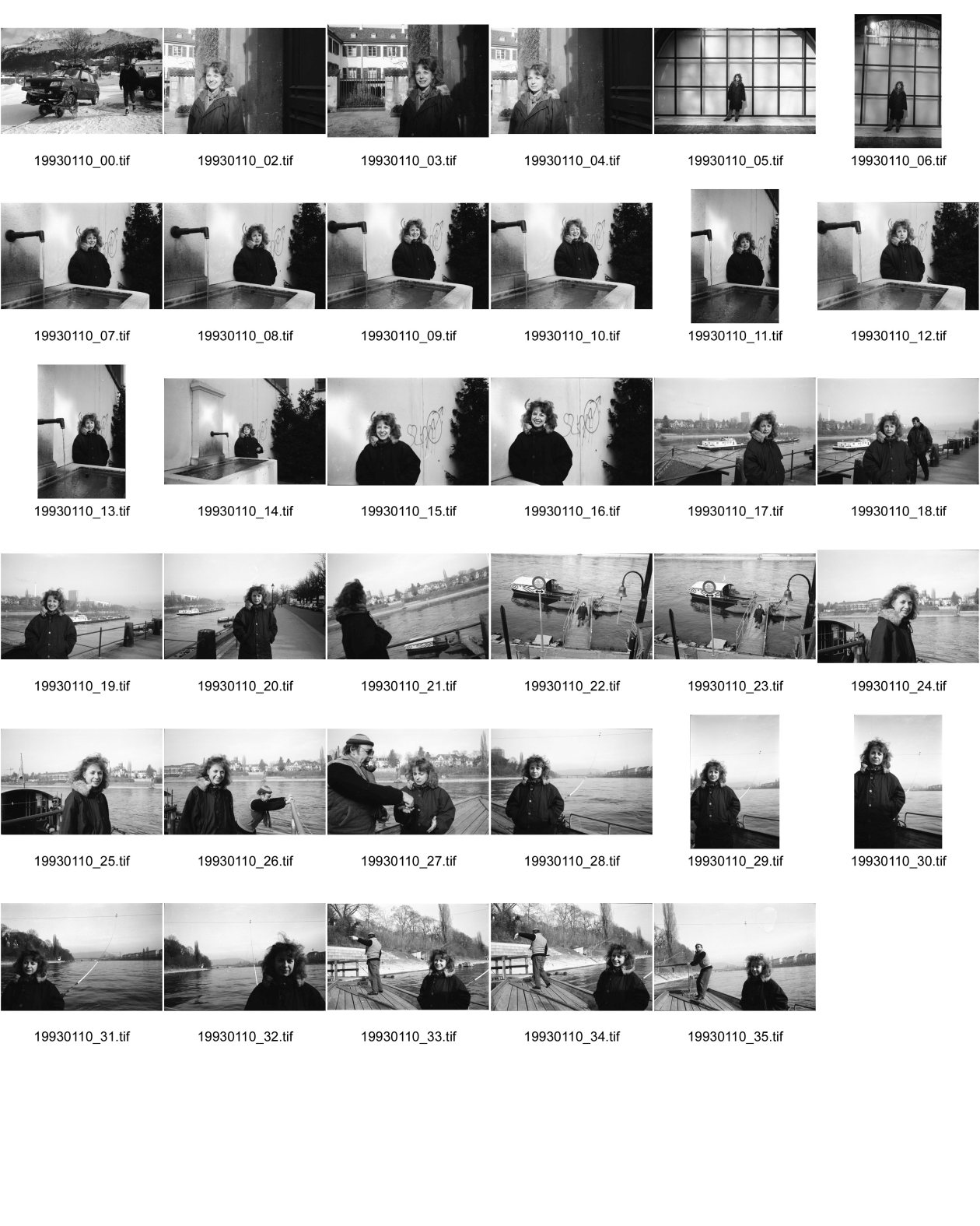 Image of sheet 19930110: Portrait Marianne Schroeder Pianistin Komponistin Cage etc.in der Malzgasse 3 und am Rhein für Magazin.