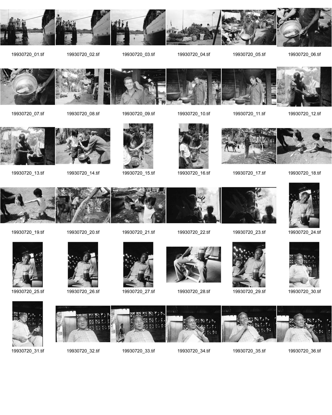 Image of sheet 19930720: Im Hafen von San Jorge. Bei Don Angel Tijerino in Moyogalpa. Heiler und Huesero
(behandelt Knochenbrüche) Sobador. mit seinem Papagei. er fertigt eine Lösung aus Mango Rinde an, die er für Knochenbrüche benützt. Angel mit Mädchen. Arm. Kind und Kalb. Don Andrés Lopez, Heiler in Esquipulas. mit Tinktur. Portrait. 
 traditonal health car medical natural plants healer healing Nicaragua 1993