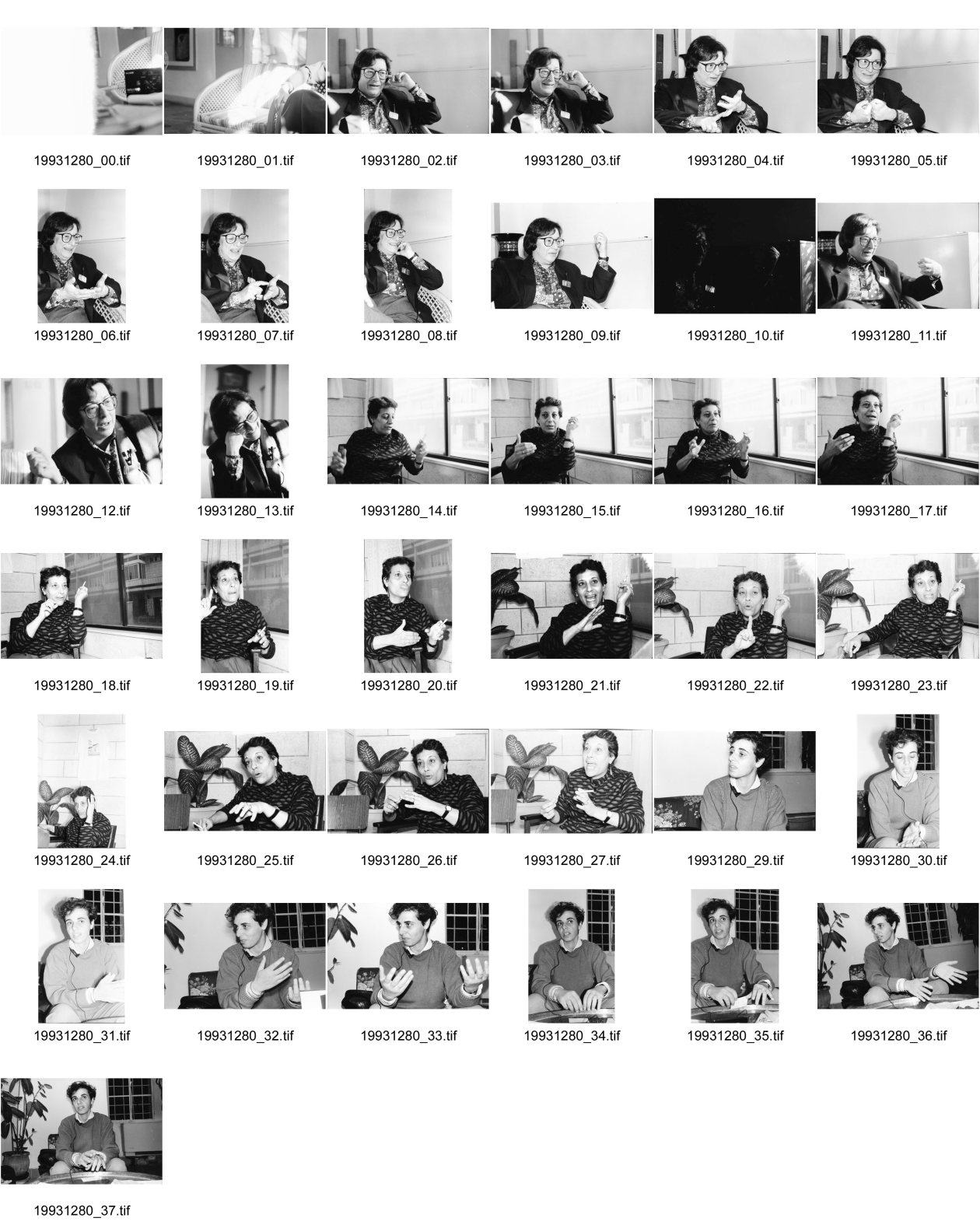 Image of sheet 19931280: Knesset Parlaments mitglied Meretz Naomi Chazan Portrait im Hotel American Colony. 14 -27 Suha Hindieh vom Women's Studies Center (WSC) P.O. Box
19591 Ost Jerusalem via Israel ab 29 Interview mit Maha Abu Dayyeh Shamas Women's Center for legal Aid and Conselling Israel palestine 1993