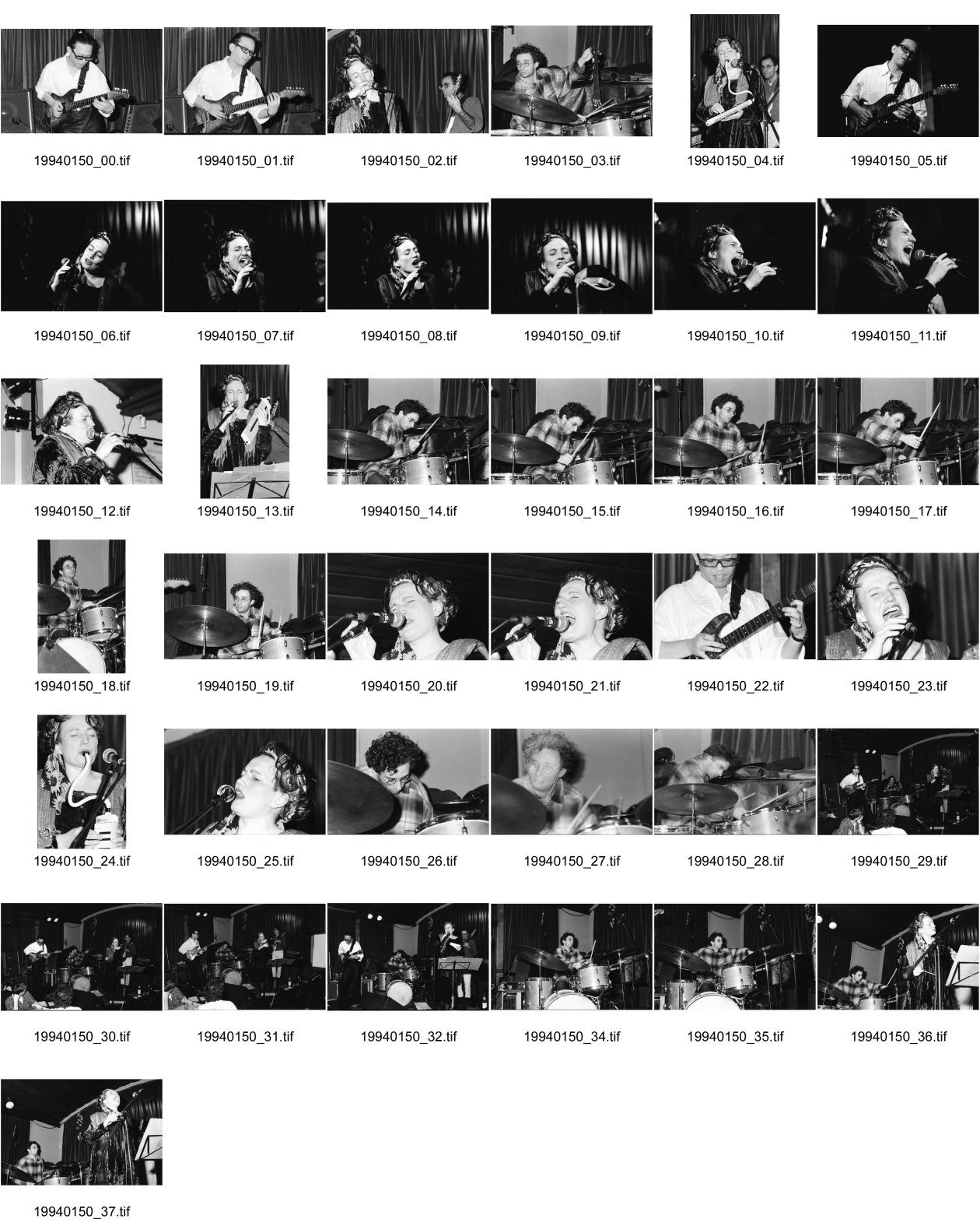 Image of sheet 19940150: Konzert im Moods in Z. mit Steve Arguelles Corin Curschellas und Michel Benita und Nguên Lê. frtsg. 94o140