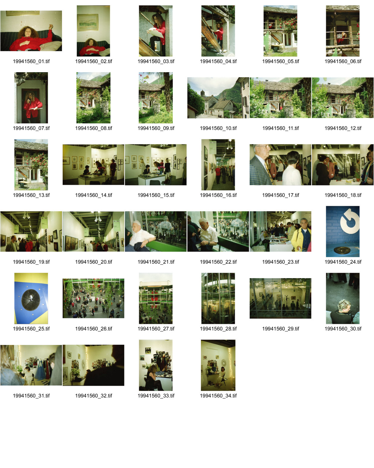 Image of sheet 19941560: Arte in Basel Ann Mandelbaum Photographin New York Brooklyn in Gordevio Haus