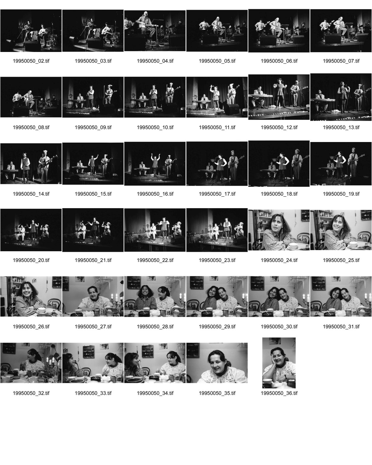 Image of sheet 19950050: Band 20 Jahre Paranoia City Buchladen
Portrait Maria Dolores Alvarez Erismannhof       
Grethel Sequeira Montoya  Zürich 1995