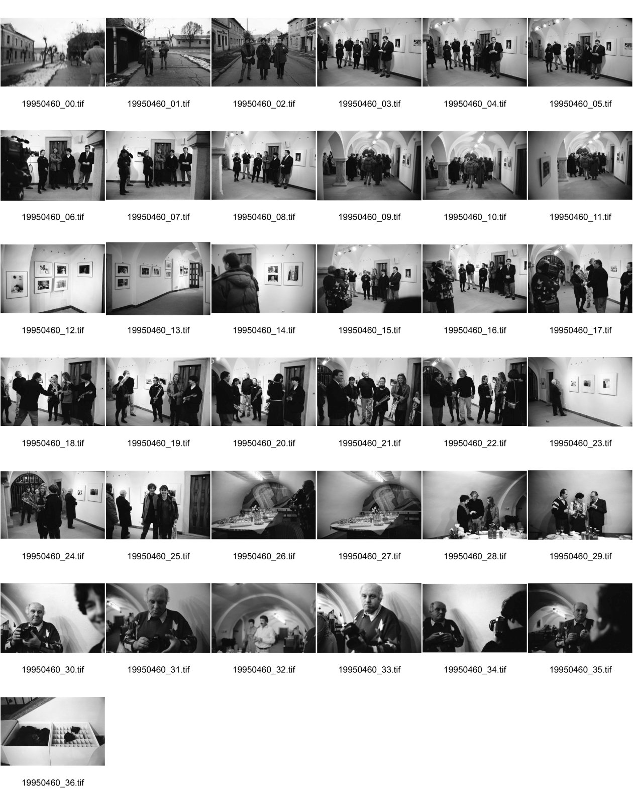 Image of sheet 19950460: Susanne Roth und Iren Stehli Pro Helvetia  Susanne Roth eröffnet Photoausstellung vier Schweizer Photographinnen mit Muriel Ohlesen Gerald Minkoff und ich Olivia Heussler und Magali König in der Galerie Umeclov Buffet im Keller Slowakei Spisska Nova Ves 1995