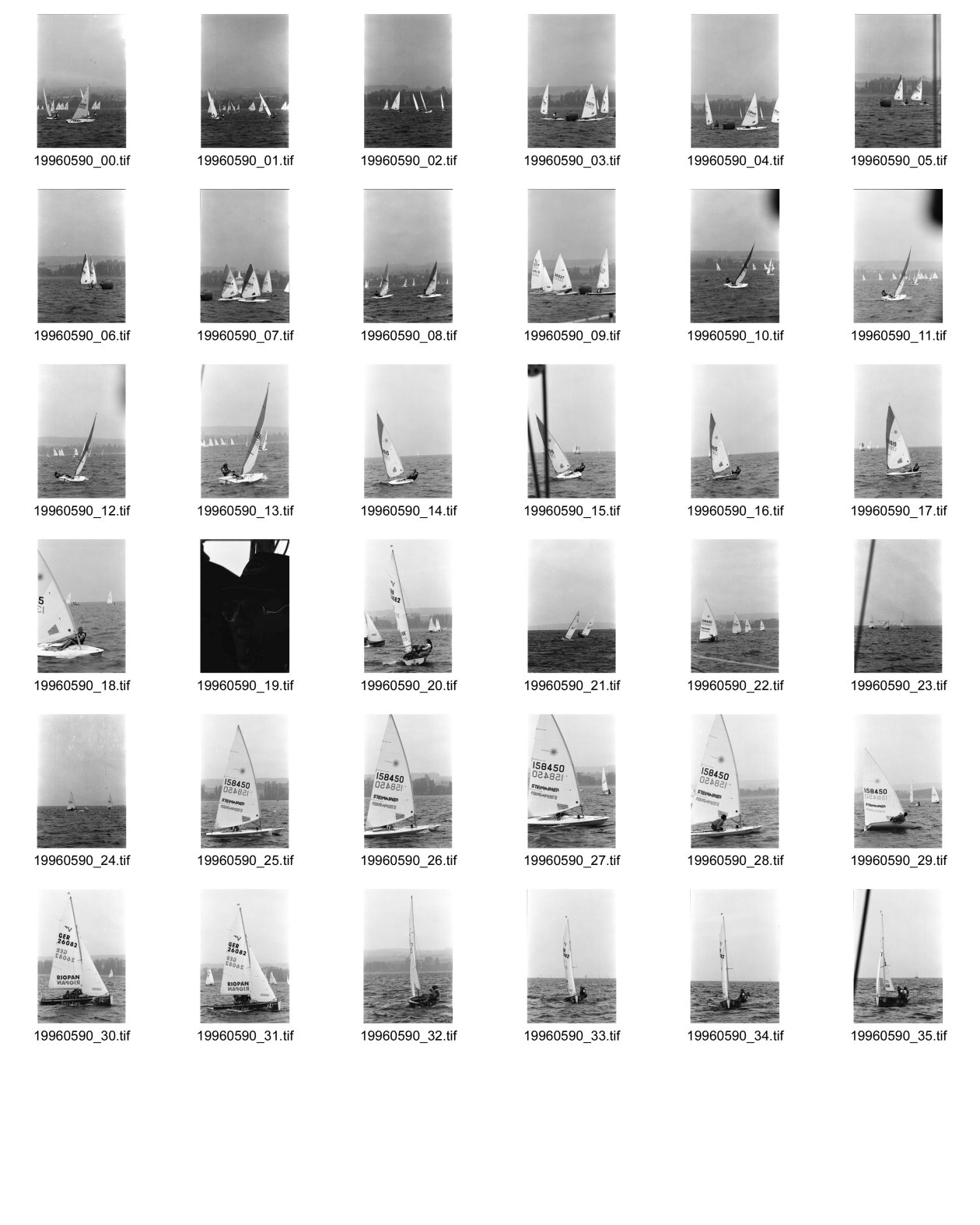 Image of sheet 19960590: Laser Regatta auf dem Bodensee Segeln Sport für ASVZ Postkarten
