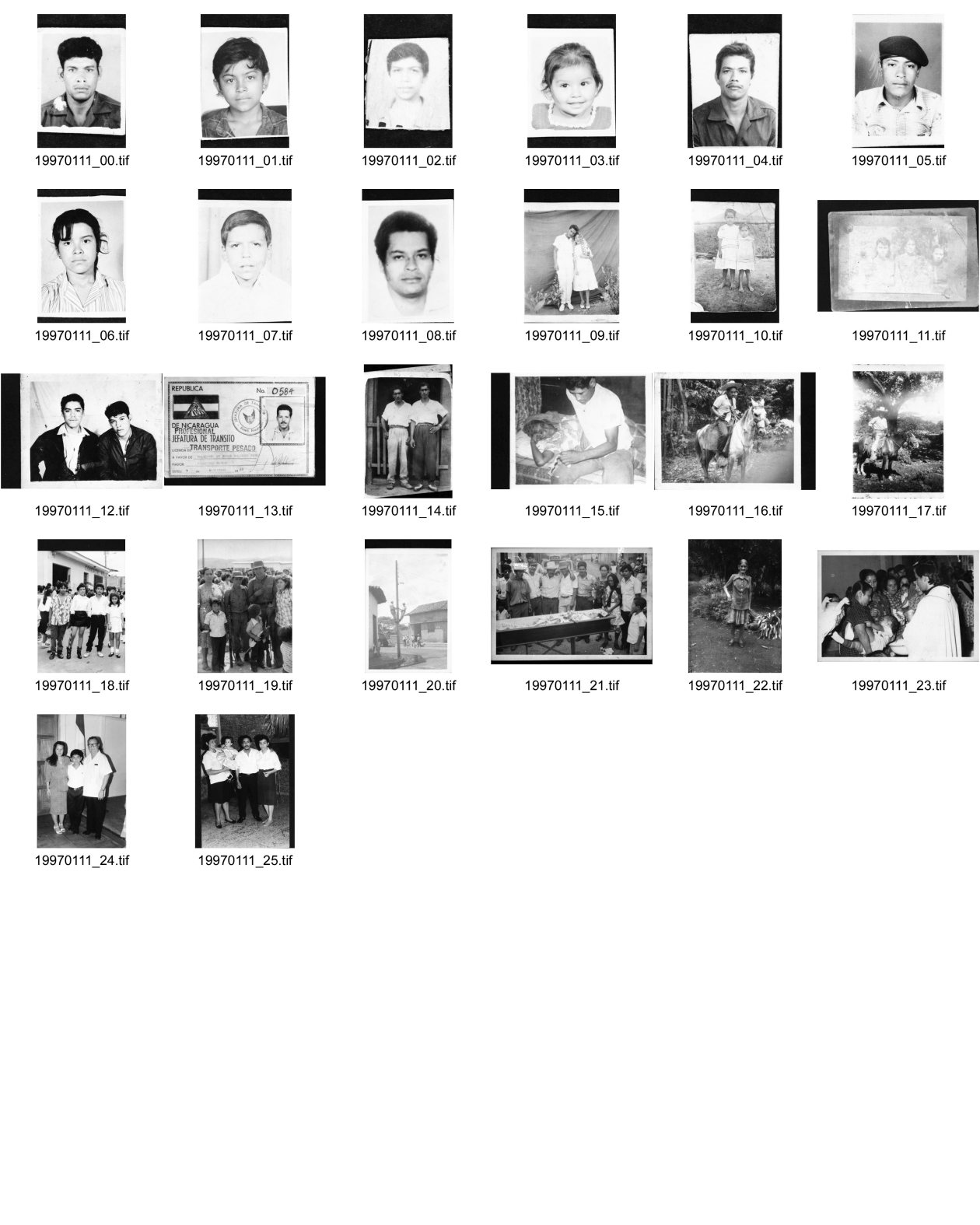 Image of sheet 19970111: Passbilder