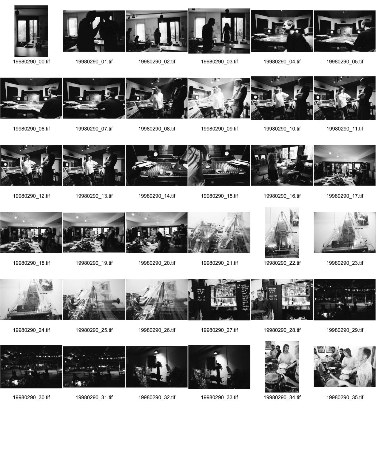 Image of sheet 19980290: Grafikkurs Tonstudio Urs Hirscher Trommeln Metallbar