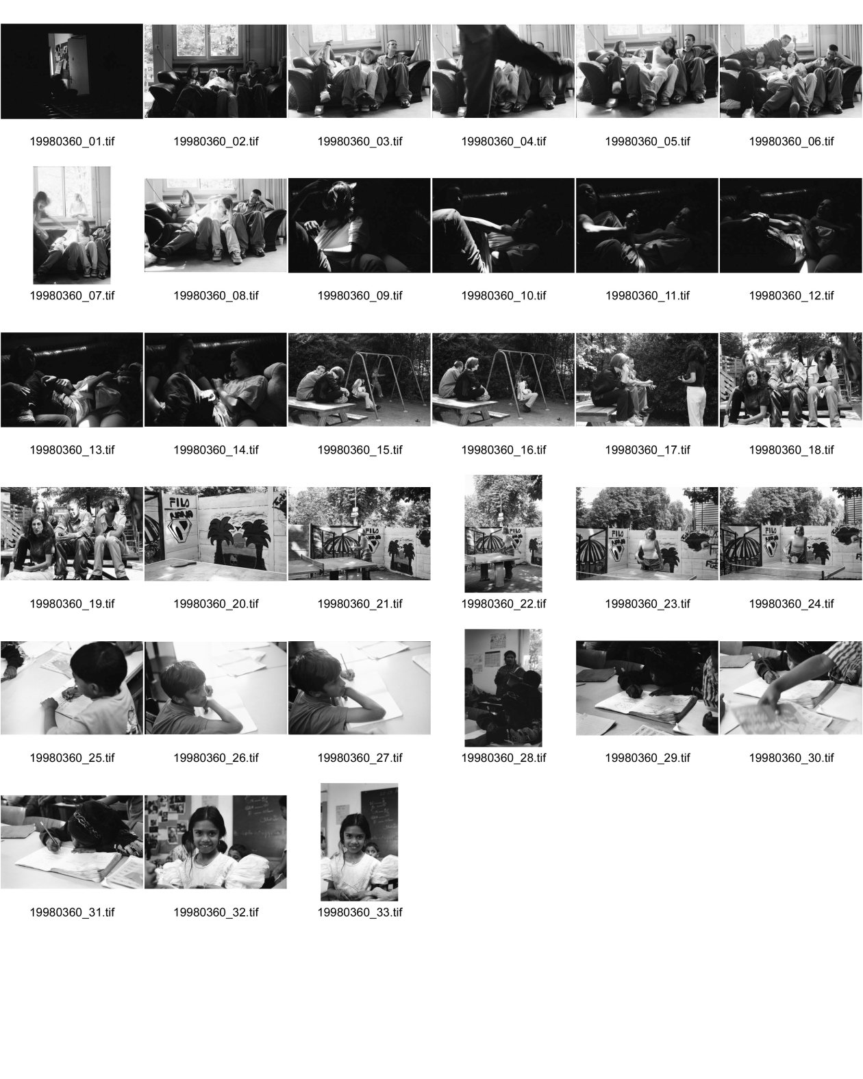 Image of sheet 19980360: frtsg. Quartierhaus Kreis 5 tamilische Kinder lernen deutsch Jugendliche aus Ex-Jugoslawien Silvia Grilles 19