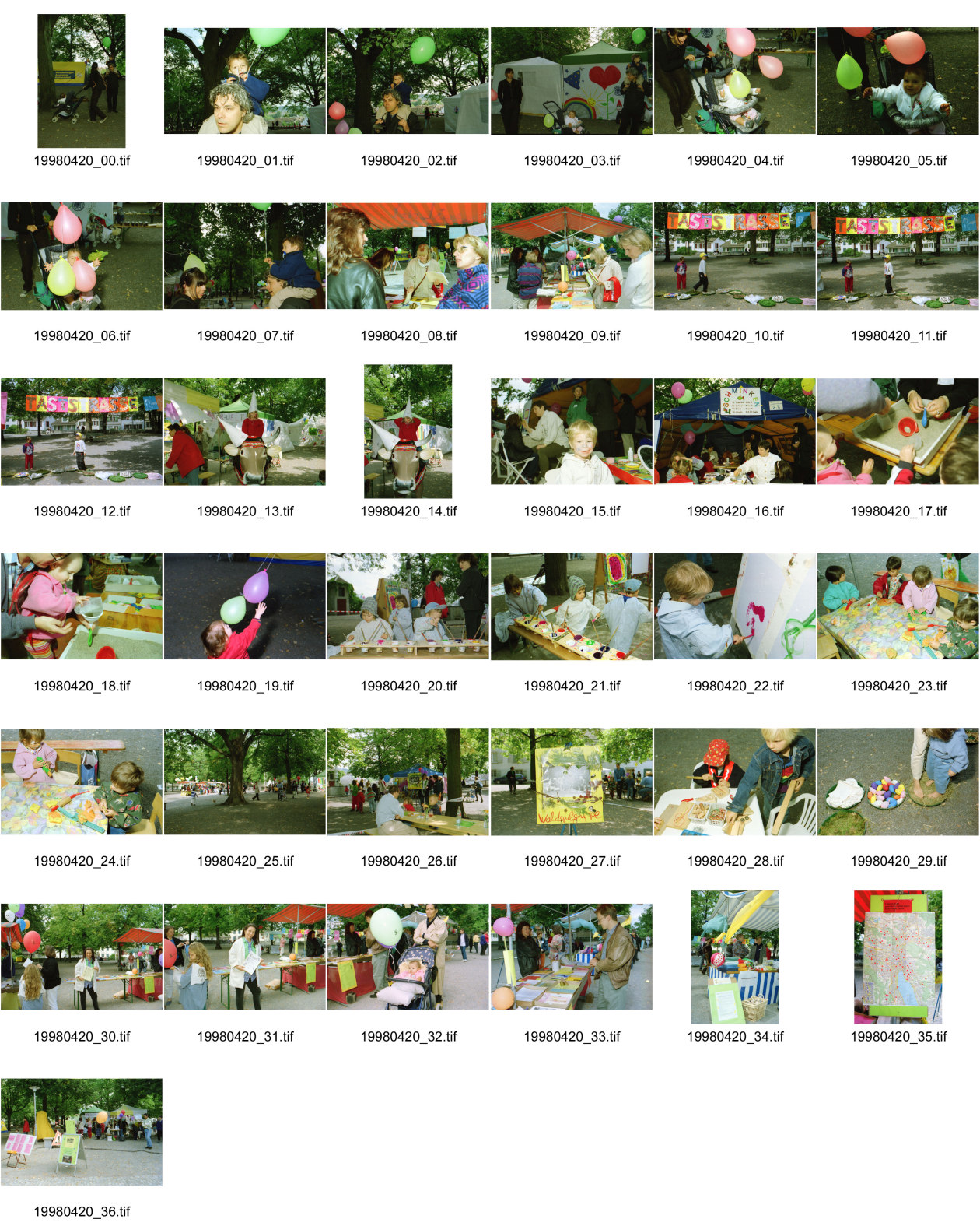 Image of sheet 19980420: 1. Spielgruppentag auf dem Lindenhof