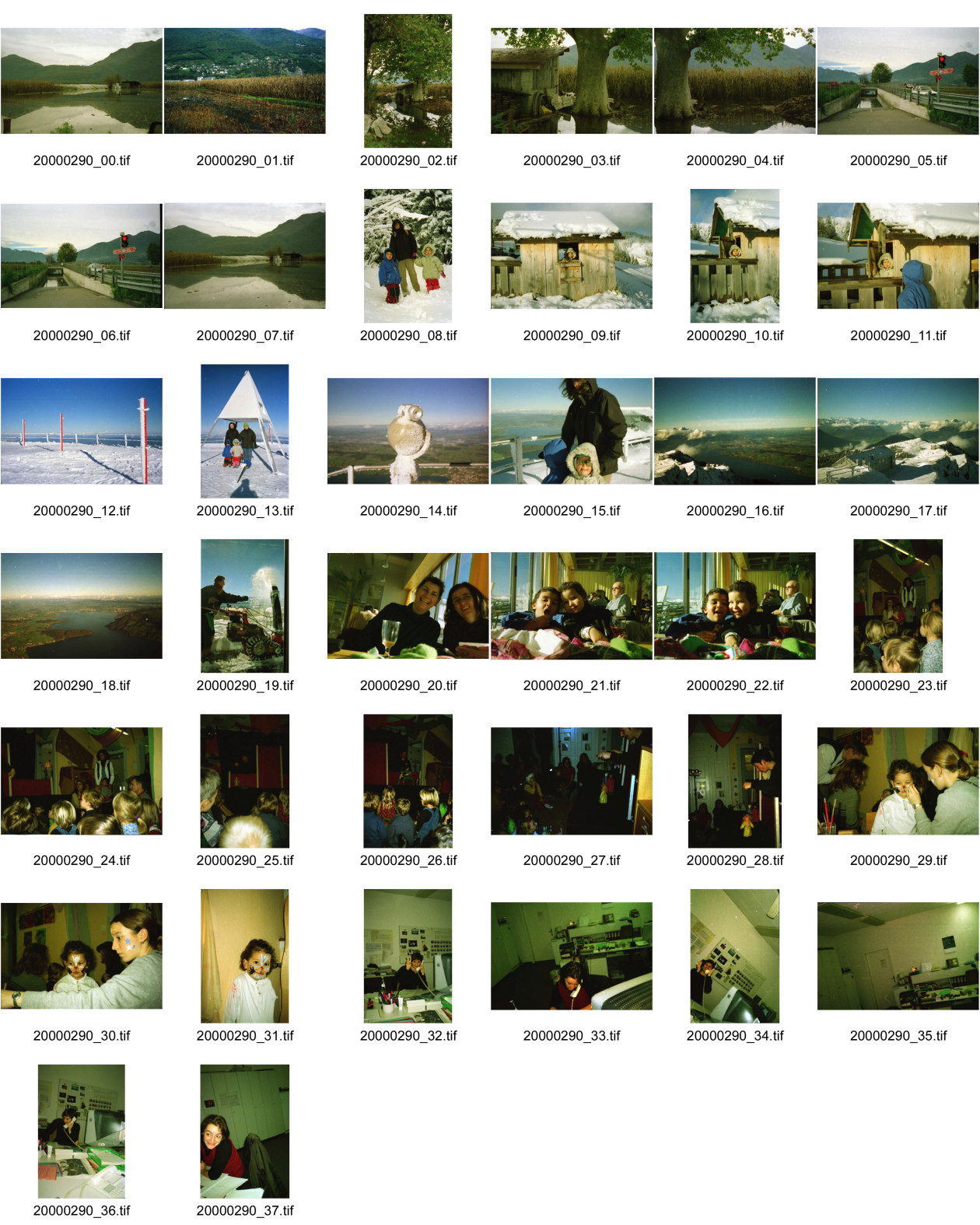 Image of sheet 20000290: Magadino ebene Tessin überflutet Ueberflutung Überflutung 
Rigi Alis Raoul Batantu Chudi Bürgi Schnee Aussicht auf See
November 2000
Jaqueline Lilian Redaktion SF Schweizer Familie alte Mac G3 Baslerstrasse 
Alis Heussler geschminkt in Krippe Kinderfest Artergut Internationaler Tag des Kindes 20.Nov. 2000