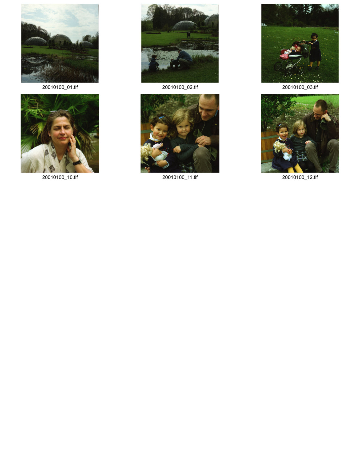 Image of sheet 20010100: Alis Heussler Lena Thomas Fingerhuth im Botanischen Garten Zürich