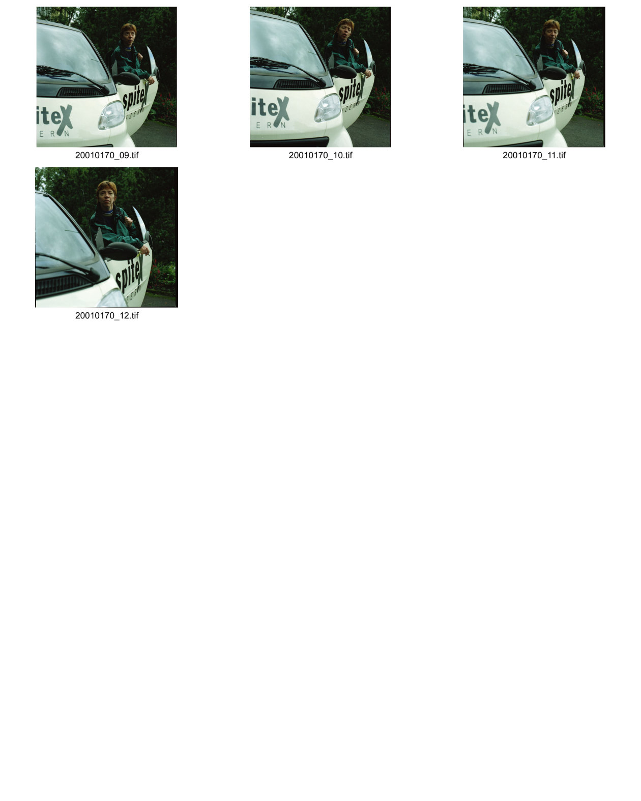 Image of sheet 20010170: Portrait Spitex in Luzern für Schweizer Familie Eine Krankenschwester fährt mit dem Smart zu ihren PatientInnen