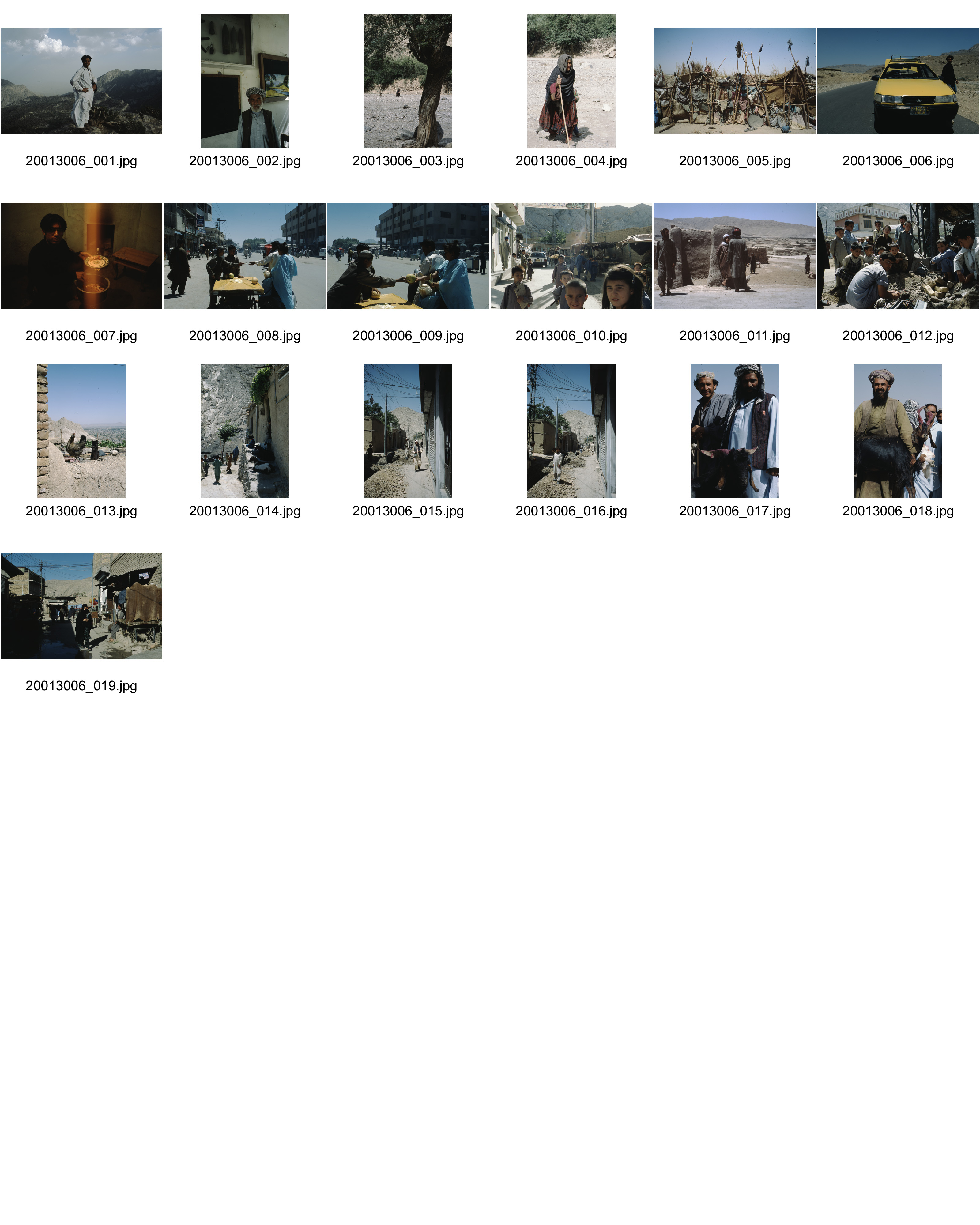 Image of sheet 20013006: Quetta, Belutschistan Pakistan 2001.