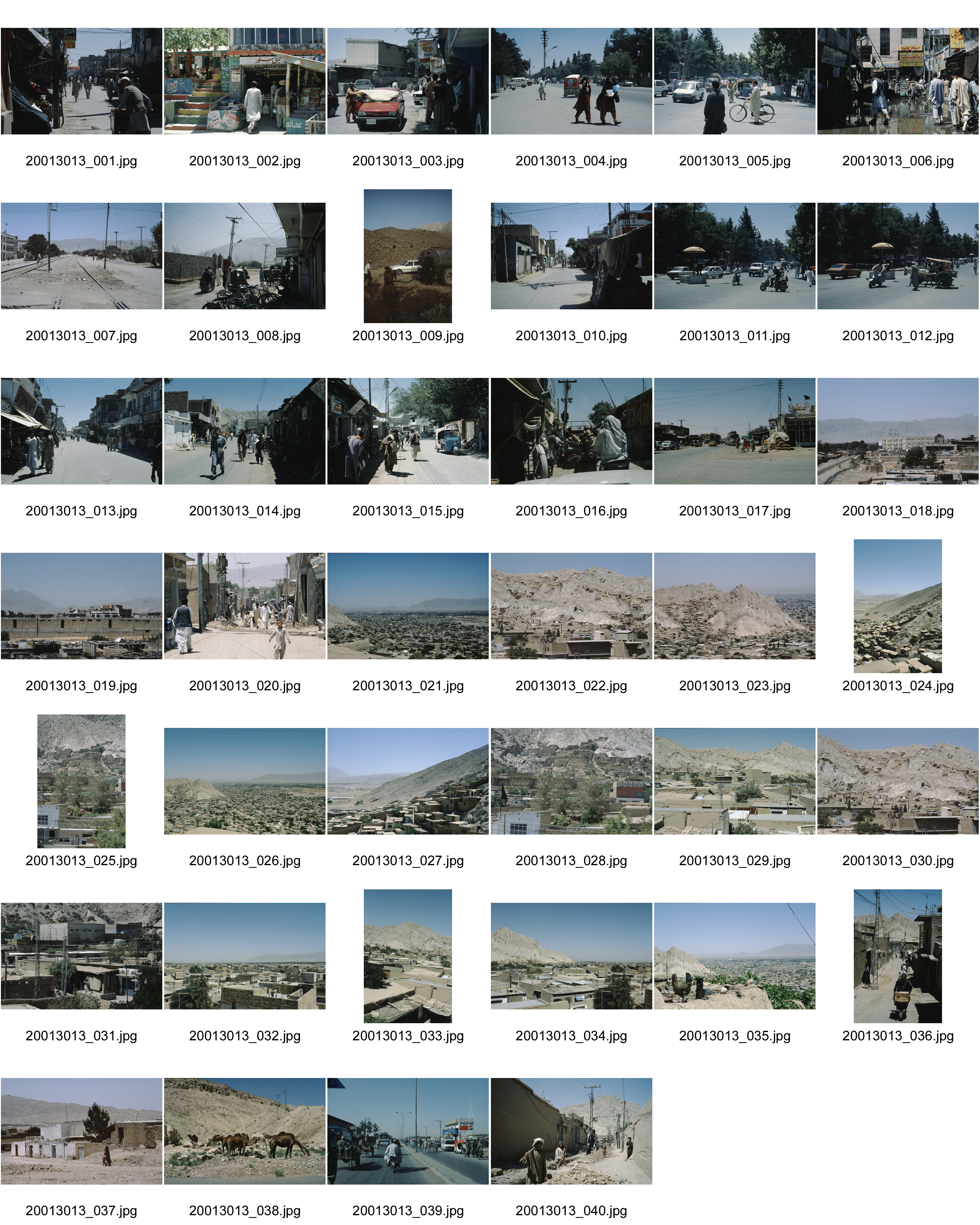Image of sheet 20013013: Quetta, District of Balochistan Province, in western Pakistan 2001.