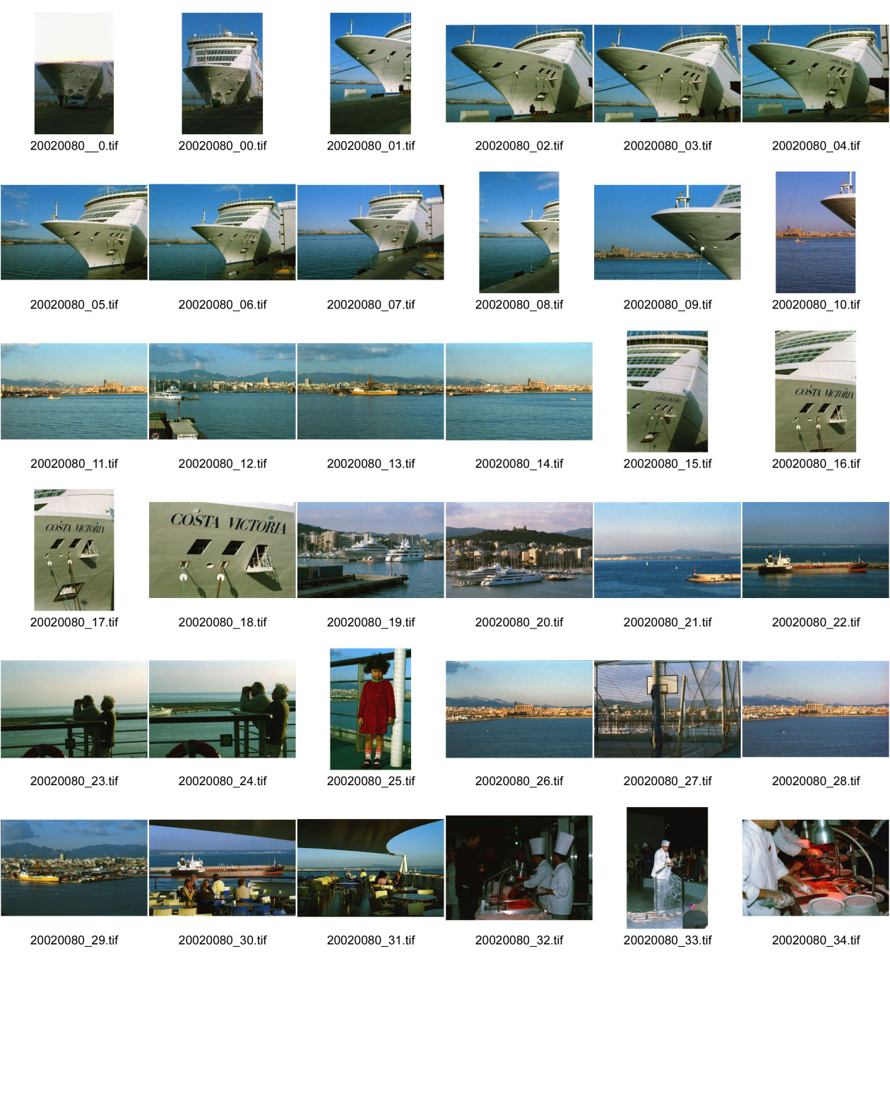 Image of sheet 20020080: Personal Bedienung  Köche auf dem Kreuzfahrtschiff der Costa Viktoria
Alis Heussler Ferien Schifffahrt kreuzfahrt Hafen von Mallorca Touristen Pasagiere