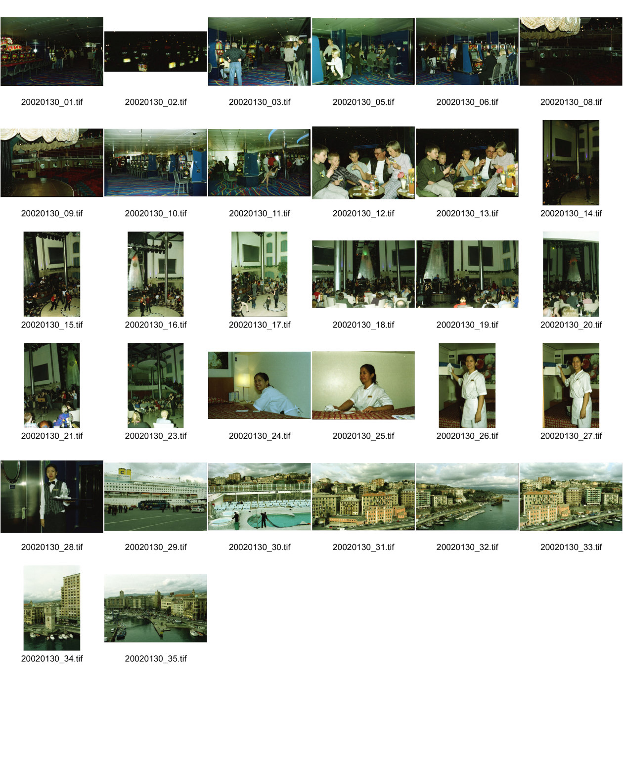 Image of sheet 20020130: Personal Bedienung auf dem Kreuzfahrtschiff der Costa Viktoria Ankunft in Savona

Ferien Schifffahrt kreuzfahrt Spielcasino Familie macht Ferien Vergnügungssaal Angebot
Hafen von Savona Altstadt vom Schiff aus Personal Angestellte Arbeiterin aus den Filippinen