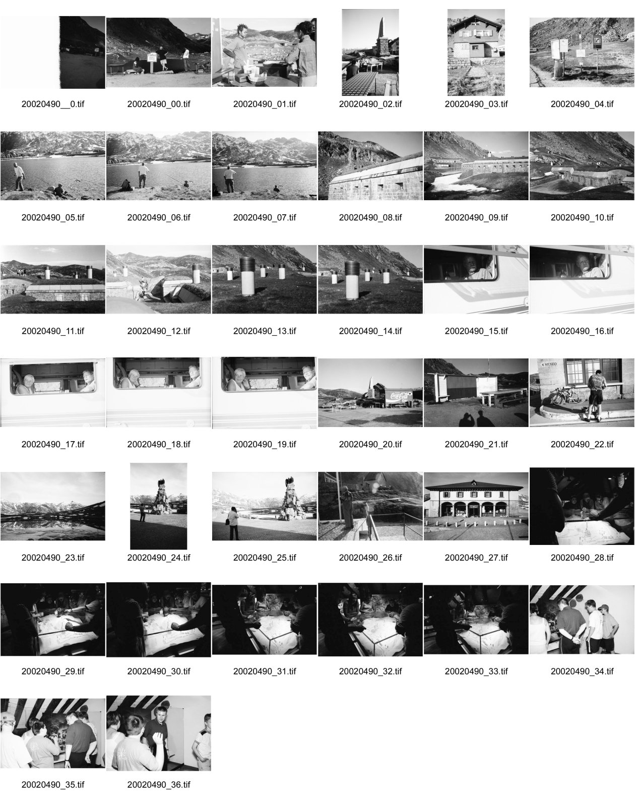 Image of sheet 20020490: Museo nazionale Gotthard Hospiz Militärmuseum Stausee Gotthardpass Belüftung Rentner in Camper