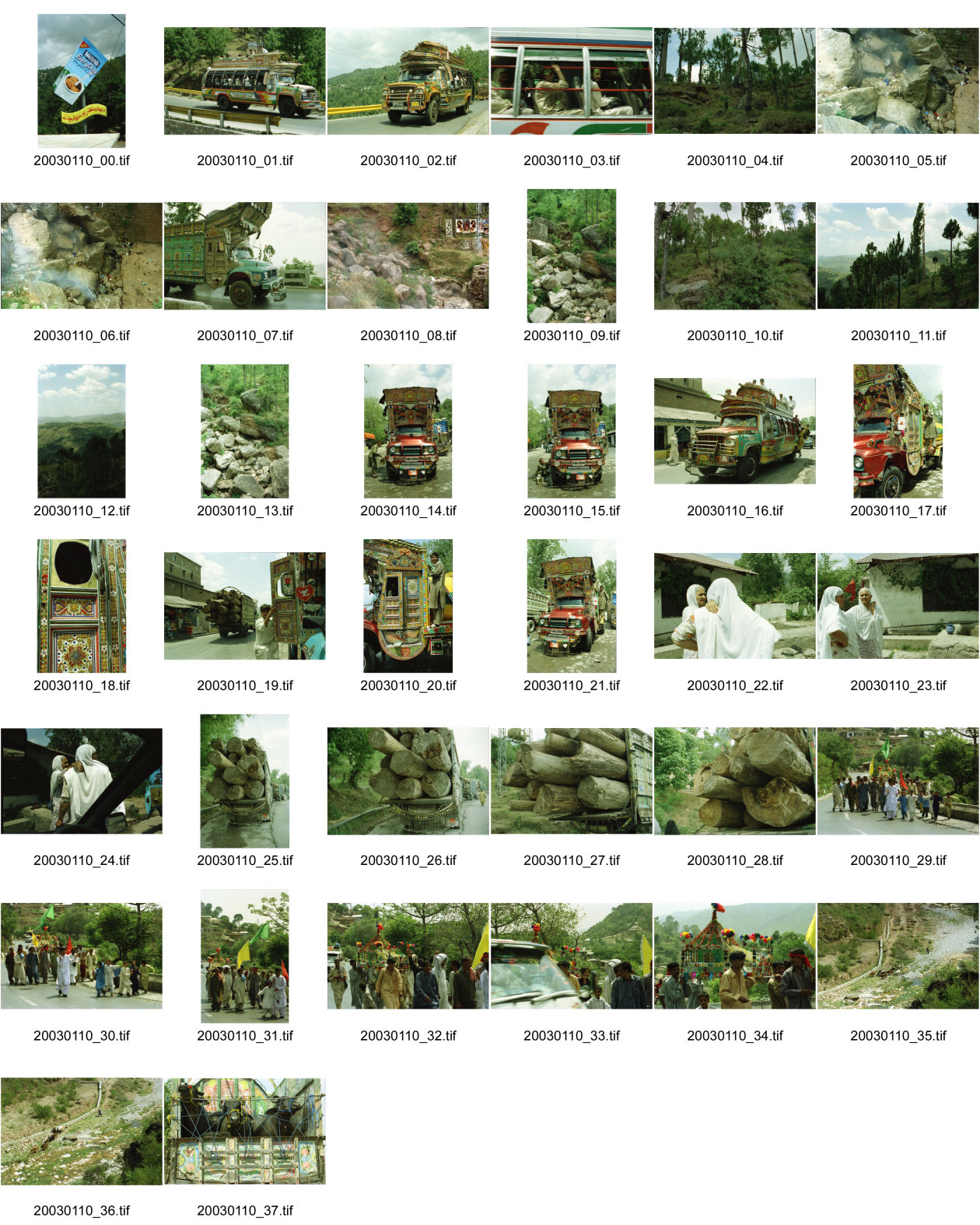 Image of sheet 20030110: Murree city (Punjabi, Urdu: مری) is a popular hill station and a summer resort, especially for the residents of Islamabad, and for the cities of the province of Punjab, Pakistan. Murree is also the administrative centre of Murree Tehsil, which is a sub-division of Rawalpindi District and includes the Murree Hills.
Lastwagen Trucks Holz Wood Water Wasser Bäume Wald Forest Trees People in a Beerdigung Funeral Néstle Werbung Publicity