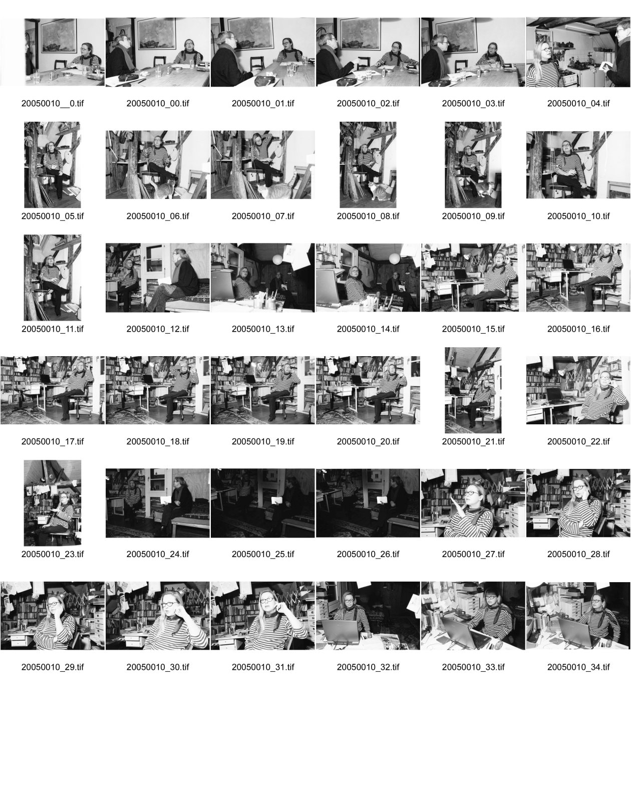 Image of sheet 20050010: Die Schweizer Journalistin Regine Elsener Portrait in Höngg zu Hause für Klartext