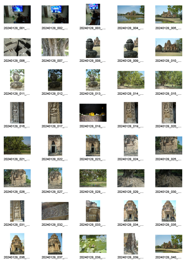 Image of sheet 20240128: Prasat Sikhoraphum, Ruinen eines Khmer-Tempels, Surin Provinz, Isaan Thailand 2024.