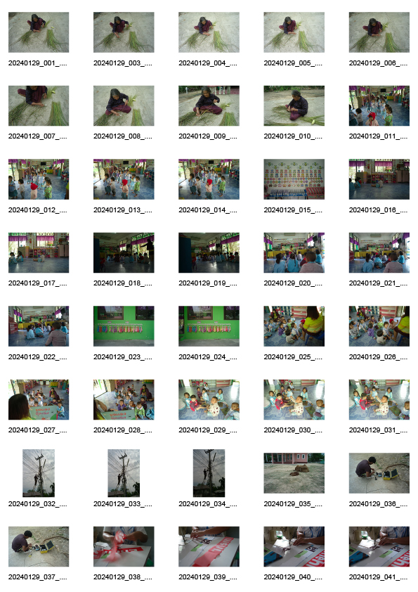 Image of sheet 20240129: Kindergarten, Baan Din Daeng, Rattanaburi, Thailand Isaan 2024.