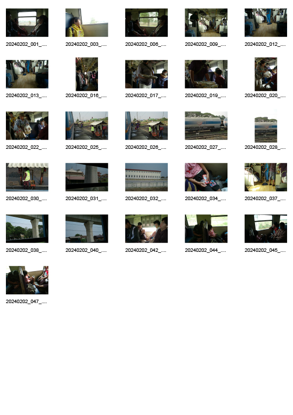 Image of sheet 20240202: Bahnfahrt durch Surin Provinz, Isaan Nordostregion Thailand 2024.