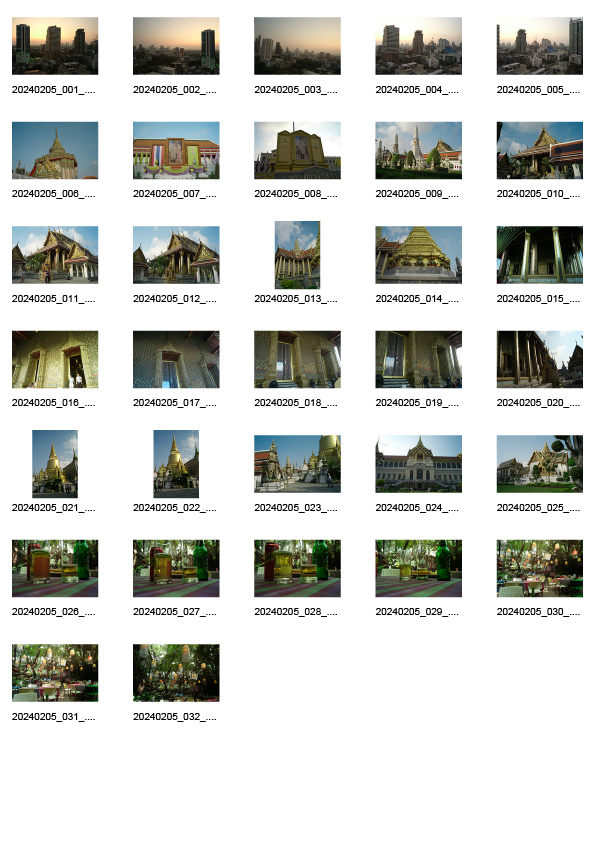 Image of sheet 20240205: Wat Phra Sri Rattana Rattana Satsadaram, Königspalast, Bangkok, Thailand 2024.